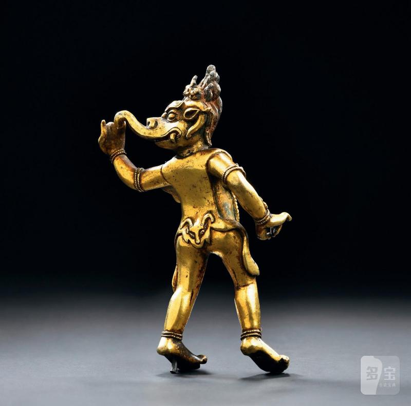 清乾隆（1736-1795年） 摩羯面空行母像 - 图2